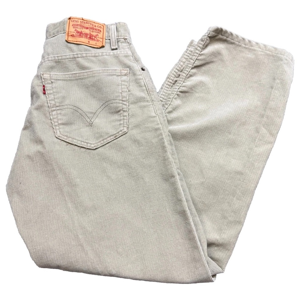 Levis 559 Corduroy Pants Beige 30x29 Relaxed Fit Straight Leg